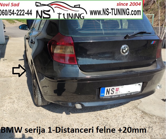 bmw 1 e87 distancer felne 20mm 5x120 72.6 aluminijumski ugradnja novi sad ns tuning